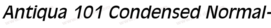 Antiqua 101 Condensed Normal字体转换